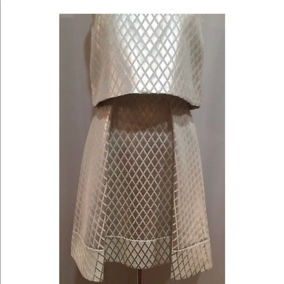 Erin Fetherston Birdie Silver Ivory Dress - Picture 6 of 10